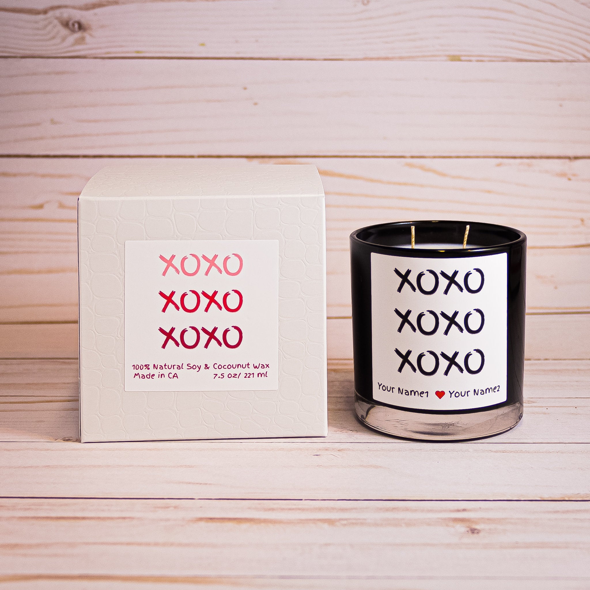 Custom Label Candle in Black Jar